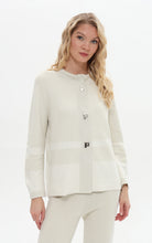 Cream Textured Knit Jacket