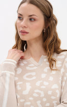 Beige and White Animal Print Jumper