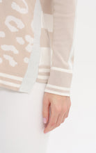 Beige and White Animal Print Jumper