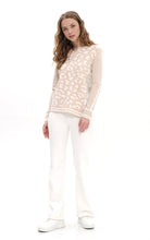 Beige and White Animal Print Jumper
