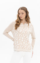 Beige and White Animal Print Jumper