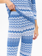 Blue Chevron Knit Trousers