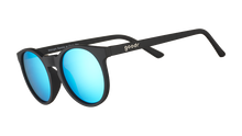 Black Round Frame Mirrored Sunglasses