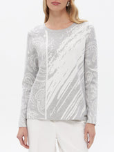 Grey & White Paisley Print Jumper