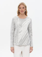 Grey & White Paisley Print Jumper