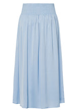 Casual Satin Skirt - Sky