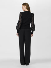 Dotme Ballon Sleeve Top - Black