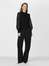 Dotme Ballon Sleeve Top - Black