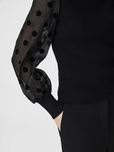 Dotme Ballon Sleeve Top - Black