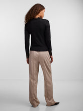 Yas Blace Ribbed Top – Black