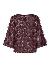 Textured Fringe Blouse in Port Royale