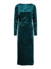 Velvet Long Dress with Rhinestones