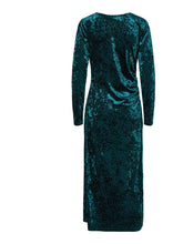 Velvet Long Dress with Rhinestones