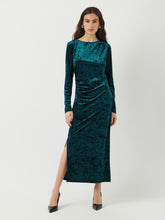 Velvet Long Dress with Rhinestones