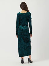 Velvet Long Dress with Rhinestones