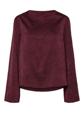 Textured Satin Blouse in Port Royale