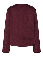 Textured Satin Blouse in Port Royale