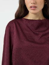 Textured Satin Blouse in Port Royale