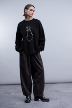 Black Dog Line Art Sweatshirt