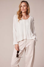 Lightweight Textured Knit Top - White