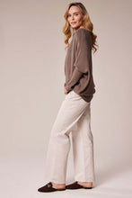Asymmetrical Batwing Knit Sweater - Mocha