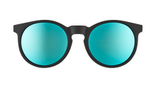Black Round Frame Mirrored Sunglasses