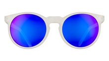 Transparent Round Frame Mirrored Sunglasses