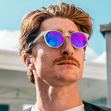Transparent Round Frame Mirrored Sunglasses