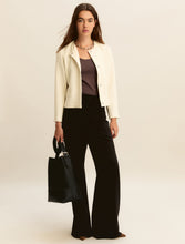 Cream Textured Knit Jacket