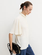 Cream Flutter Sleeve Blouse