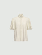 Cream Flutter Sleeve Blouse