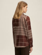 Geometric Print Shirt in Chocolate