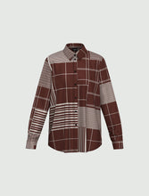 Geometric Print Shirt in Chocolate