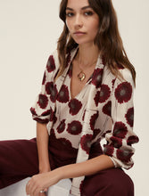 Floral Twill Blouse with Neckerchief