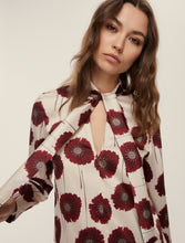 Floral Twill Blouse with Neckerchief
