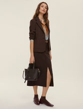 Printed Satin Shirt with Box Pleat