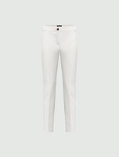 Satin Chino Trousers - White