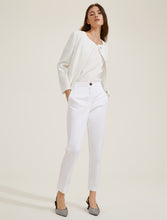 Satin Chino Trousers - White