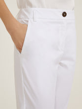 Satin Chino Trousers - White