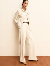 Wide-Leg Cream Jeans