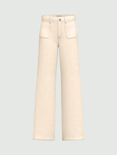 Wide-Leg Cream Jeans