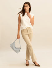 Straight-Leg Beige Trousers