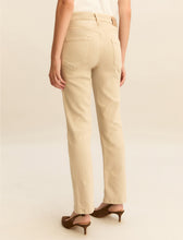 Straight-Leg Beige Trousers