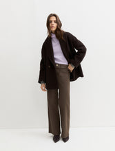 Chocolate Brown High-Waisted Wide Leg Trousers