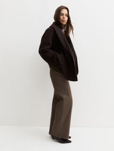 Chocolate Brown High-Waisted Wide Leg Trousers