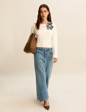 Wide Leg Cropped Denim Jeans