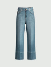 Wide Leg Cropped Denim Jeans