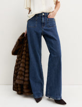 Mid-Wash Wide-Flare Jeans