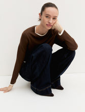 Chocolate Brown Fine Wool Jumper