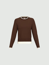 Chocolate Brown Fine Wool Jumper